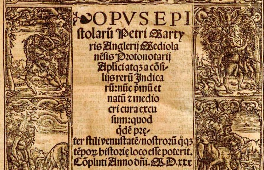 Particolare della copertina del libro Opus Epistolarum di Pietro Martire d'Anghiera