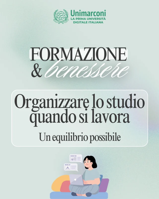 ✨ Formazione & Benessere

🎓💼 Conciliare università e lavoro significa costruire un equilibrio sostenibile tra impegni, obiettivi ed energie.

📚 Trovare un metodo, rispettare i propri ritmi e mantenere continuità nel tempo permette di affrontare lo studio con maggiore lucidità, evitando sovraccarico e dispersione.

💬 E tu, come organizzi il tuo tempo tra studio e lavoro?

🇬🇧
✨ Education & Well-being

🎓💼 Balancing university and work means building a sustainable balance between commitments, goals, and energy.

📚 Finding a method, respecting your own pace, and maintaining consistency over time allows you to approach your studies with greater clarity, avoiding overload and dispersion.

💬 And you, how do you organize your time between study and work?

#formazionebenessere #studenti #lavoro #studio #unimarconi