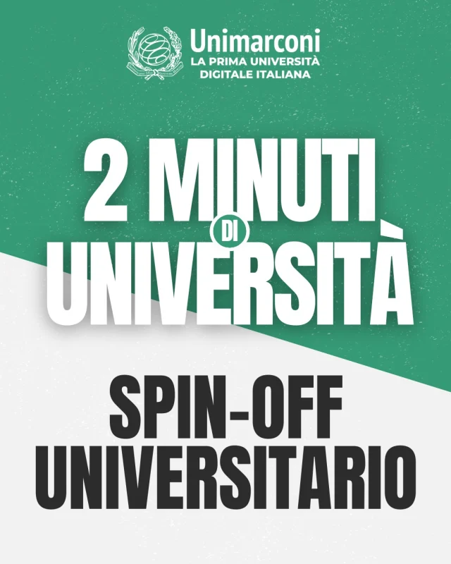 🎓 2 minuti di Università
❓ Spin-off universitario
👉 Salva e condividi se il contenuto ti è stato utile.

🇬🇧
🎓 2 minutes of University
❓ University spin-off
👉 Save and share if you found this content useful.

#2minutidiuniversita #spinoff #unimarconi #universita