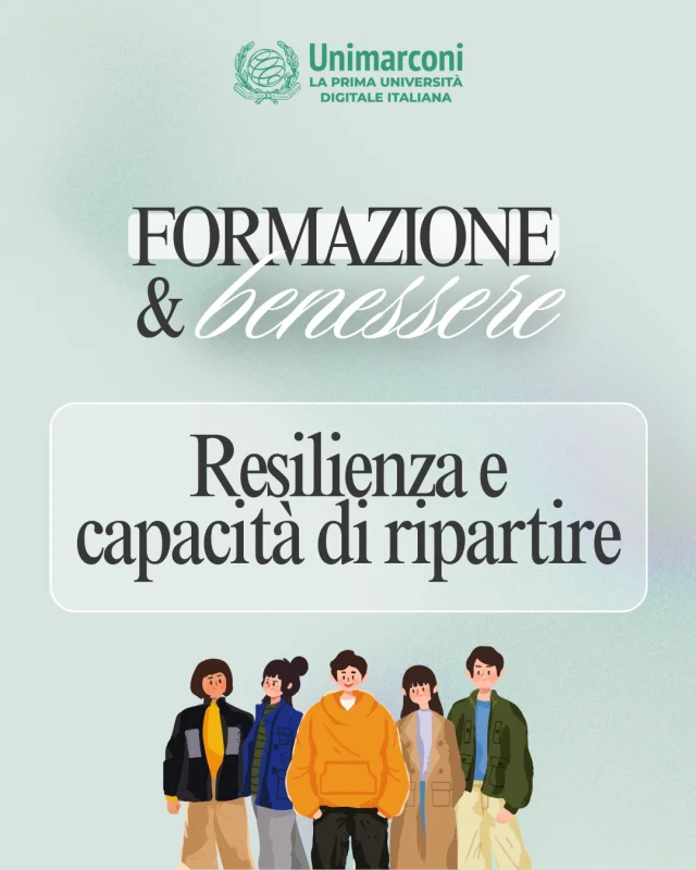 📚Formazione & Benessere
Nel percorso universitario possono esserci momenti di stress, stanchezza, demotivazione o incertezza. È normale. 

🌿La vera differenza sta nella capacità di ritrovare equilibrio, riorganizzarsi e continuare il proprio percorso con maggiore consapevolezza.
La resilienza è una competenza che si sviluppa nel tempo attraverso esperienza, consapevolezza e capacità di adattamento.

L’Università degli Studi Guglielmo Marconi accompagna i propri studenti non solo nella formazione accademica, ma anche nel percorso di crescita personale, attraverso servizi e strumenti di supporto dedicati.

👉 Salva il post per rileggerlo nei momenti in cui hai bisogno di ritrovare motivazione e continuità nel tuo percorso.

🇬🇧
📚Education & Well-being
During the university journey, there may be moments of stress, fatigue, demotivation, or uncertainty. This is normal.

🌿The real difference lies in the ability to regain balance, reorganize, and continue your journey with greater awareness.

Resilience is a skill that develops over time through experience, awareness, and the ability to adapt.

Guglielmo Marconi University supports its students not only in their academic training, but also in their personal growth, through dedicated services and support tools.

👉 Save this post to reread it whenever you need to regain motivation and continuity in your journey.

#formazionebenessere #resilienza #studio #unimarconi