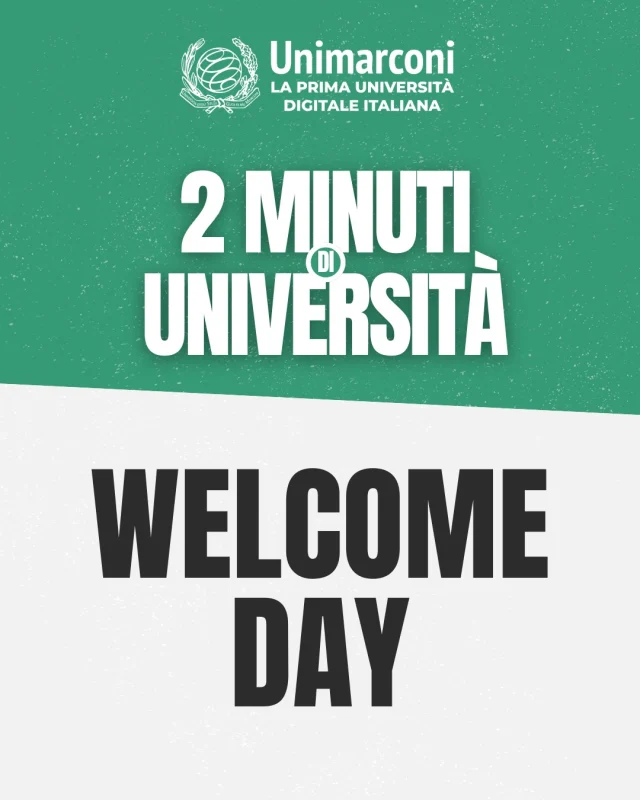 🎓 2 minuti di Università
❓ Welcome Day
👉 Scopri di più su:
https://www.unimarconi.it/welcome-day/
[LINK in BIO]

🇬🇧
🎓 2 minutes of University
❓ Welcome Day

#dottorato #dottorandi #DoctorEuropaeus #unimarconi #universita