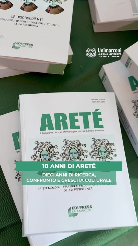 Dieci anni di ricerca, confronto e crescita culturale.

Riviviamo attraverso questo video alcuni momenti dell'evento celebrativo dedicato ai 10 anni di Aretè, la rivista scientifica dell'Università degli Studi Guglielmo Marconi, riconosciuta da ANVUR come rivista di Classe A, che continua a rappresentare un punto di riferimento per la produzione, la valorizzazione e la diffusione della conoscenza.

🇬🇧
Ten years of research, discussion, and cultural growth.

This video relives some moments from the 10th anniversary celebration of Aretè, the scientific journal of Guglielmo Marconi University, recognized by ANVUR as a Class A journal, which continues to represent a benchmark for the production, valorization, and dissemination of knowledge.

#UniMarconi #Aretè #Ricerca #Cultura
