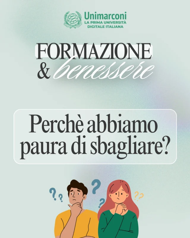 📚 Formazione & Benessere
L'errore è parte del processo di apprendimento.
Ogni esperienza, anche quando non porta al risultato atteso, contribuisce a sviluppare nuove conoscenze e consapevolezza.
🎓 Imparare significa anche correggere, migliorare e crescere.
👉 C'è un errore che ti ha insegnato qualcosa di importante?

🇬🇧
📚 Education & Well-being
Mistakes are part of the learning process.
Every experience, even when it doesn't lead to the expected result, contributes to developing new knowledge and awareness.
🎓 Learning also means correcting, improving, and growing.
👉 Is there a mistake that taught you something important?

#unimarconi #formazione #benessere #crescitapersonale #studenti #universita