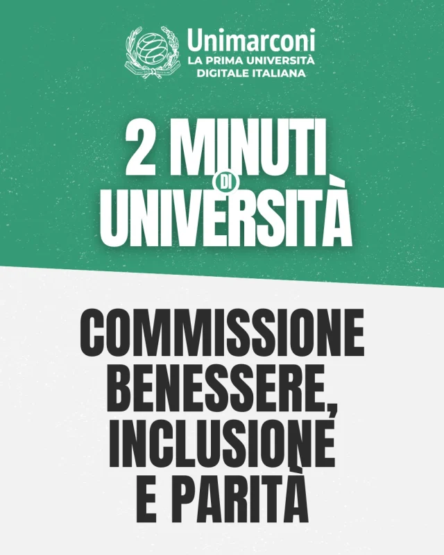🎓 2 minuti di Università
❓ Commissione benessere, inclusione e parità

🇬🇧
🎓 2 minutes of University
❓ Commission for Wellbeing, Inclusion and Equality

#inclusione #parita #2minutidiuniversita #unimarconi #universita